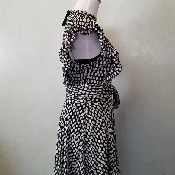 NWT Club Monaco Saffra Printed Ruffle Dress (I28) - Picture 7 of 8